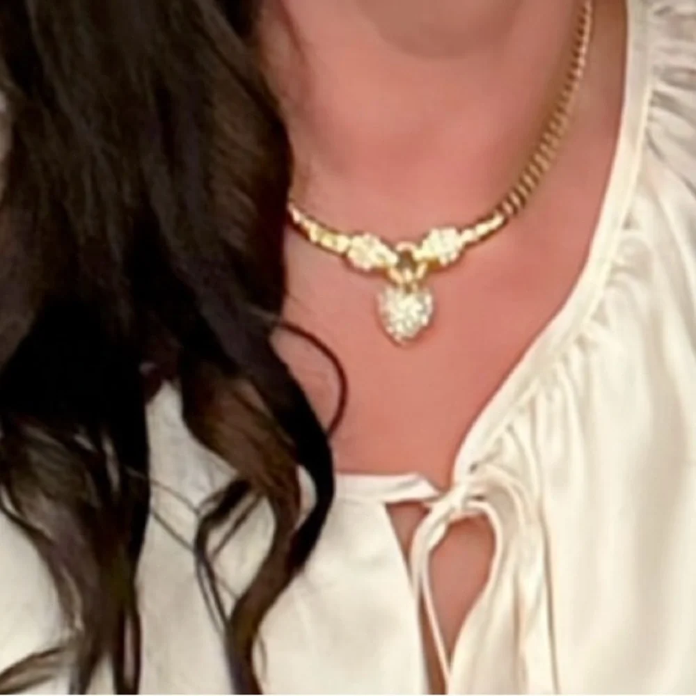 Swarovski Gold Heart Necklace - Picture 9 of 9